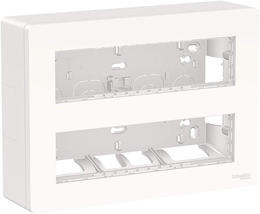 Моноблок за открит монтаж 2x8 мод. Антибактериален Unica System+ SE, SCHNEIDER ELECTRIC, NU121820