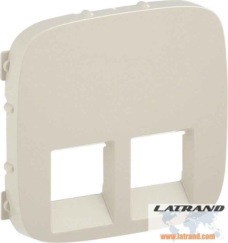 Лицев панел за двойна 2xRJ45/RJ11 розетка цвят Крем Valena Allure Legrand - 755426