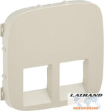 Лицев панел за двойна 2xRJ45/RJ11 розетка цвят Крем Valena Allure Legrand - 755426