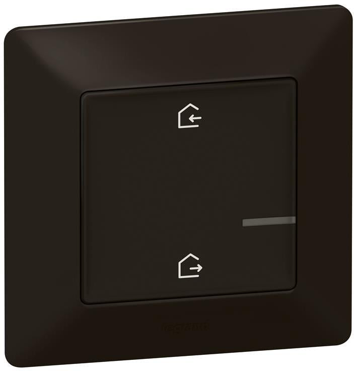 Сценариен ключ БЕЗжичен излизам/прибирам се Smart Valena Life Черен с рамка Legrand с Netatmo, NETATMO с LEGRAND & BTICINO, 756386