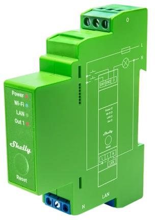 Димер Smart 1х 200VA с мерител за DIN монтаж Shelly PRO Dimmer 1PM - 268162S, SHELLY
