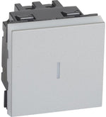 Кръстат ключ 2 мод. цвят алуминий Easy-Led Mosaic NEW Legrand, LEGRAND, 79221L