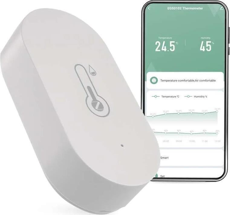 Датчик за влага и температура с батерия ZigBee GoSmart EMOS