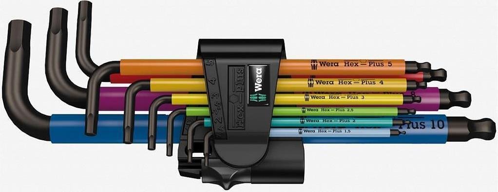 Комплект шестограми, 9х (1.5…10), в щипка, 950 SPKL L-key Multicolour 1 блистер Wera - W073593