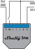Микромодул Smart реле 1х On/Off 16A с мерител изисква неутрала Shelly Plus 1PM - 265017
