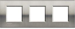 Рамка 3х2 мод. метална правоъгълна Brushed steel LL Bticino, BTICINO, LNA4802M3ACS