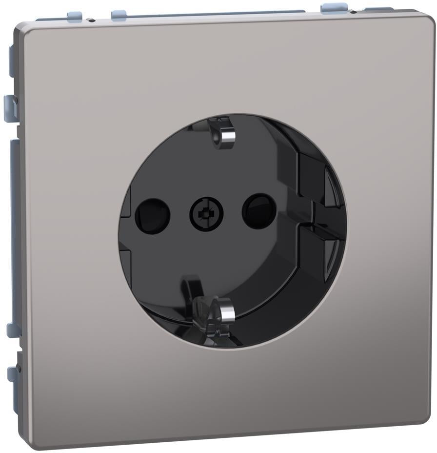 Контакт шуко с лицев панел и Д.З. цвят Никел System Design Merten SE, SCHNEIDER ELECTRIC, MEG2300-6050
