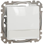 Бутон с подсветка 12V и етикет цвят Бял Sedna SE, SCHNEIDER ELECTRIC, SDD111143L