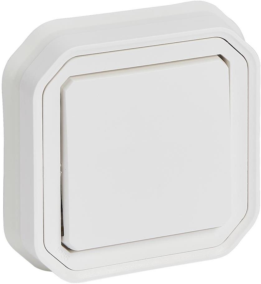 Девиаторен ключ моноблок за скрит монтаж със скоби цвят Бял IP55 Plexo New Legrand, LEGRAND, 69852L