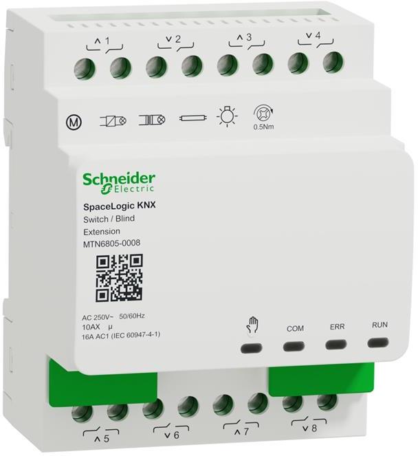 Разширител изходи SpaceLogic 8х 230Vac 10A 4DIN KNX SE, MTN6805-0008
