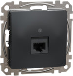 Розетка RJ45 UTP cat.6 S-One цвят Антрацит Sedna SE, SCHNEIDER ELECTRIC, SDD114461