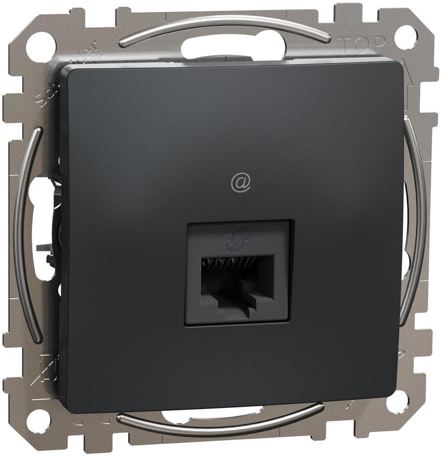 Розетка RJ45 UTP cat.6 S-One цвят Антрацит Sedna SE, SCHNEIDER ELECTRIC, SDD114461