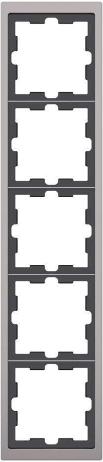 Рамка 5х цвят Никел System Design Merten SE, SCHNEIDER ELECTRIC, MEG4050-6550