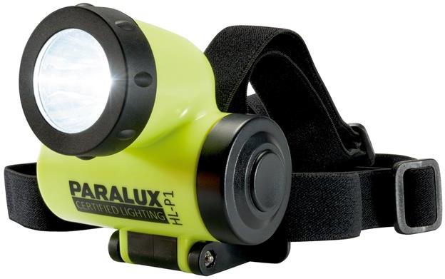 Фенер челник 3W IP68 Ex 120lm 150 метра лъч PARALUX® HL-P1 жълт 2хААА поликарбонат PARAT, 6911254158