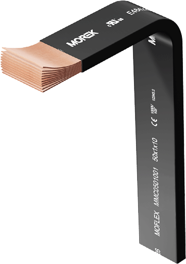 Гъвкава изолирана медна шина Moflex MMC 9x0,8x4 28,8mm² 2m 1000V MOREK, MMC0090401