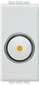 Димер ротативен R=100-500W 1 мод. цвят бял LL Bticino, BTICINO, N4406