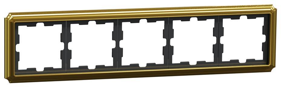 Рамка 5х цвят Злато D-Antique Merten SE, SCHNEIDER ELECTRIC, MEG4050-4741