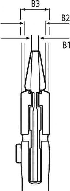 Клещи раздвижени, хромирани, червена ръкохватка 180мм, Knipex - K8603180