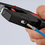 Клещи заголващи автоматични NexStrip, синьо-червена ръкохватка 190мм, Knipex - K1272190