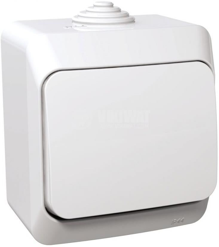 Еднополюсен ключ IP44 цвят Бял Cedar Plus SE, SCHNEIDER ELECTRIC, WDE000510