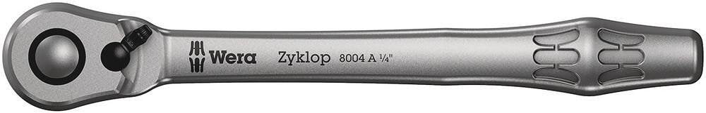 Тресчотка метална ¼", ръкохватка 141мм, 8004 A Zyklop Metal Wera - W004004