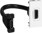 Розетка HDMI 1 мод. с кабел 15см. цвят бял  Mosaic Legrand, LEGRAND, 78778