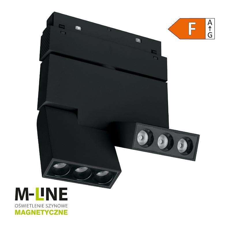Линейна лампа с магнитен релейен елемент, регулируема M-LINE, черна, 6 W, 480 lm, 4000 K, DPM, MTL-SPRL2-6W-B