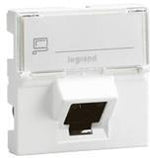 Розетка RJ45 STP cat.6A 2 мод. 45° излаз цвят бял Mosaic Legrand, LEGRAND, 76508