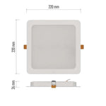 Луна LED SQ220 24W 4000K 2400lm 120° 25000h IP20 RUBIC EMOS