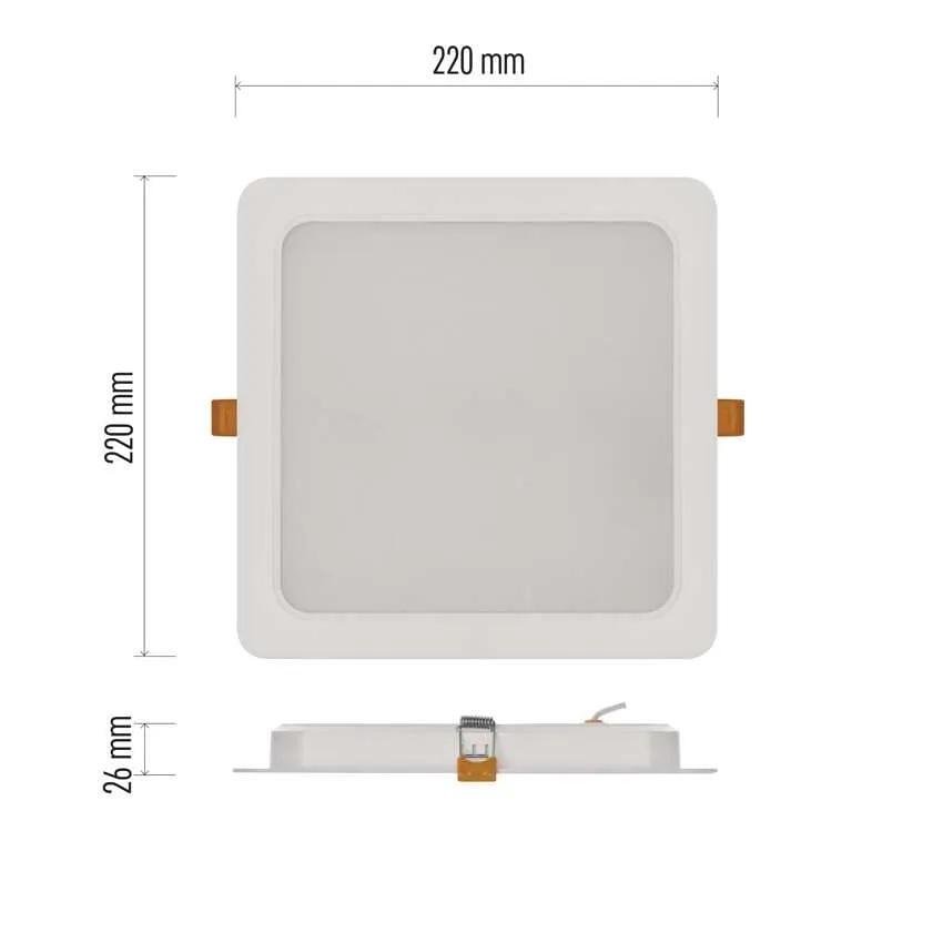 Луна LED SQ220 24W 4000K 2400lm 120° 25000h IP20 RUBIC EMOS