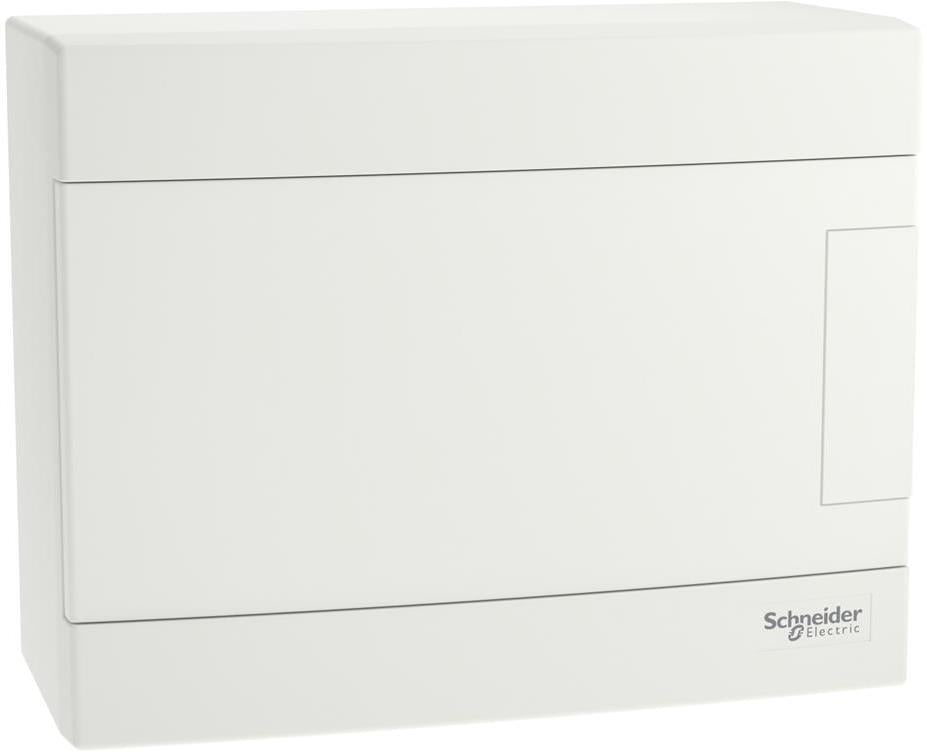 Табло за открит монтаж 8 мод. Easy 9 EU с бяла плътна врата и Н и РЕ клеми SE, SCHNEIDER ELECTRIC НИСКО НАПРЕЖЕНИЕ, EZ9EUD108
