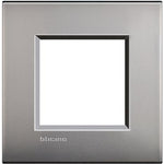 Рамка 2 мод. метална Nickel mat за обикновена конзола 50мм AIR LL  Bticino, BTICINO, LNE4802NK