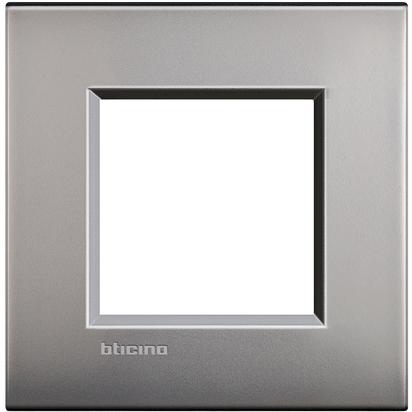 Рамка 2 мод. метална Nickel mat за обикновена конзола 50мм AIR LL  Bticino, BTICINO, LNE4802NK