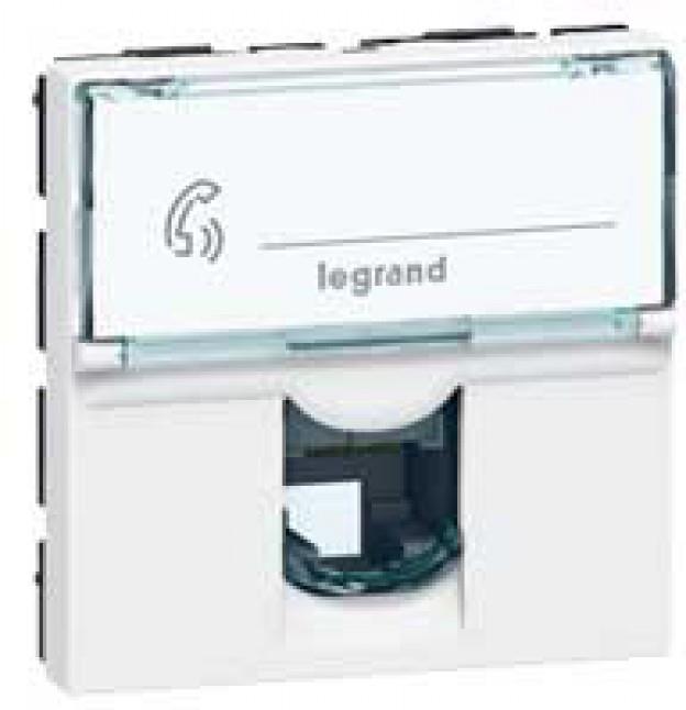 Розетка RJ11 2 мод. цвят бял Mosaic Legrand, LEGRAND, 78731