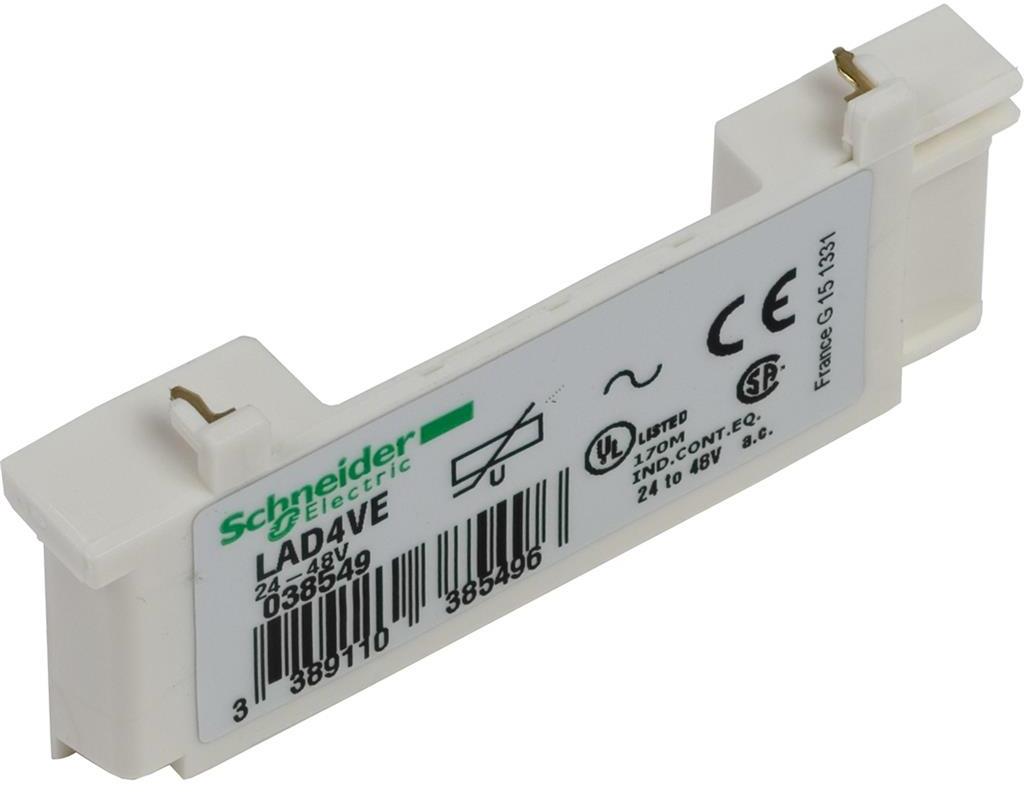 Подтискащ модул 3V Uc 24...48Vac за контактори TeSys D 9…38A SE, SCHNEIDER ELECTRIC НИСКО НАПРЕЖЕНИЕ, LAD4RCE