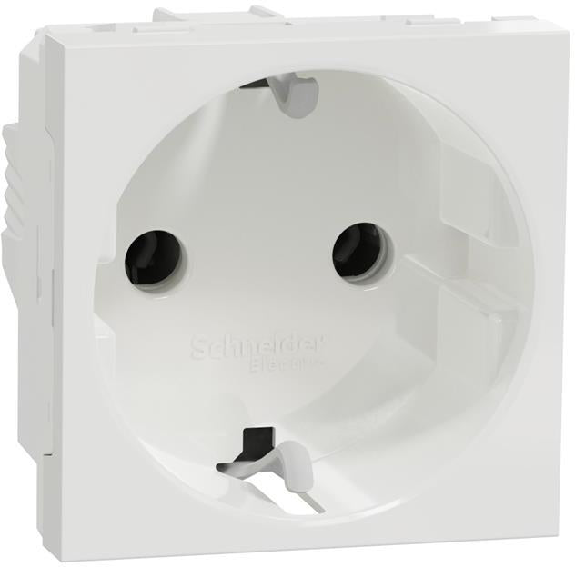Контакт шуко винт 2 мод. цвят Бял Unica SE, SCHNEIDER ELECTRIC, NU303618