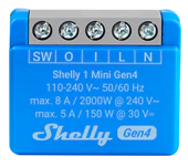 Микромодул Smart реле 1х On/Off 8A изисква неутрала Shelly 1 Mini Gen4 - 070786, SHELLY