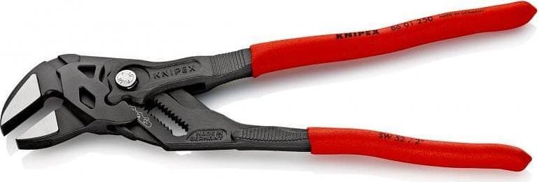 Клещи раздвижени, червена ръкохватка 250мм, Knipex - K8601250