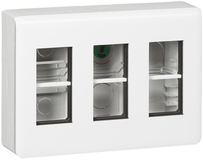 Моноблок 3x4 мод. за повърхностен монтаж цвят бял Mosaic NEW Legrand, LEGRAND, 78887L