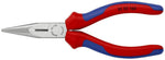 Клещи резачки с остър връх, синьо-червена ръкохватка 160мм, Knipex - K2502160