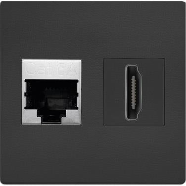 Модул IMP с 1х RJ45 Cat.6A и 1х HDMI цвят Черен, ABL, ABL Сърбия, 2T0010DH