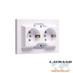 ATRA - Контакт четворен Каре 3 Бял за скрит монтаж 5403 16A 250V, АТРА