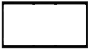 Рамка 2х 80x80 Form FF Plastic Black EKINEX, EK-FO2-GAE