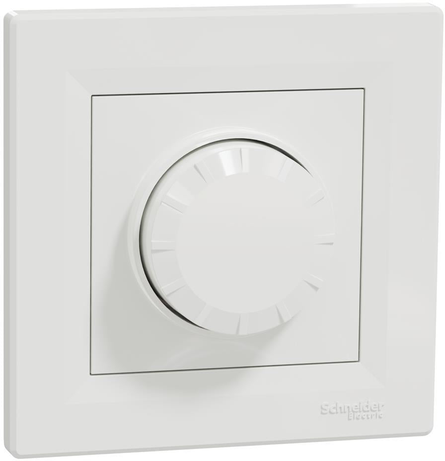 Димер ротативен R=3-370W LED=3-200VA моноблок цвят Бял Asfora SE, SCHNEIDER ELECTRIC, EPH6800121