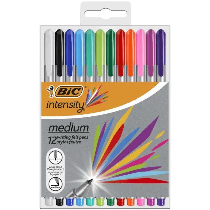 ЦВЕТНИ ТЪНКОПИСЦИ INTENSITY MEDIUM MIX 12 BIC