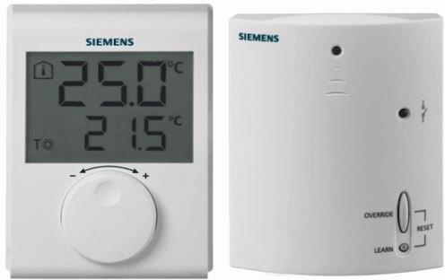 Термостат БЕЗжичен за отопление 5…30 °C с LCD дисплей, Siemens, SIEMENS, RDH100RF/SET