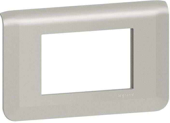 Лицева рамка 3 мод. цвят алуминий Mosaic NEW Legrand, LEGRAND, 79303L