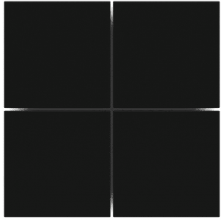 Лицев панел за 4 бутона 40x40 FF Plastic Black EKINEX, KNX, EK-TQQ-GAE
