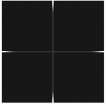 Лицев панел за 4 бутона 40x40 FF Plastic Black EKINEX, KNX, EK-TQQ-GAE