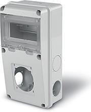 Табло за индустриални контакти и DIN модули IP55, UV, серия Enerbox /6 DIN,1х16-32A/ Scame-633.1011